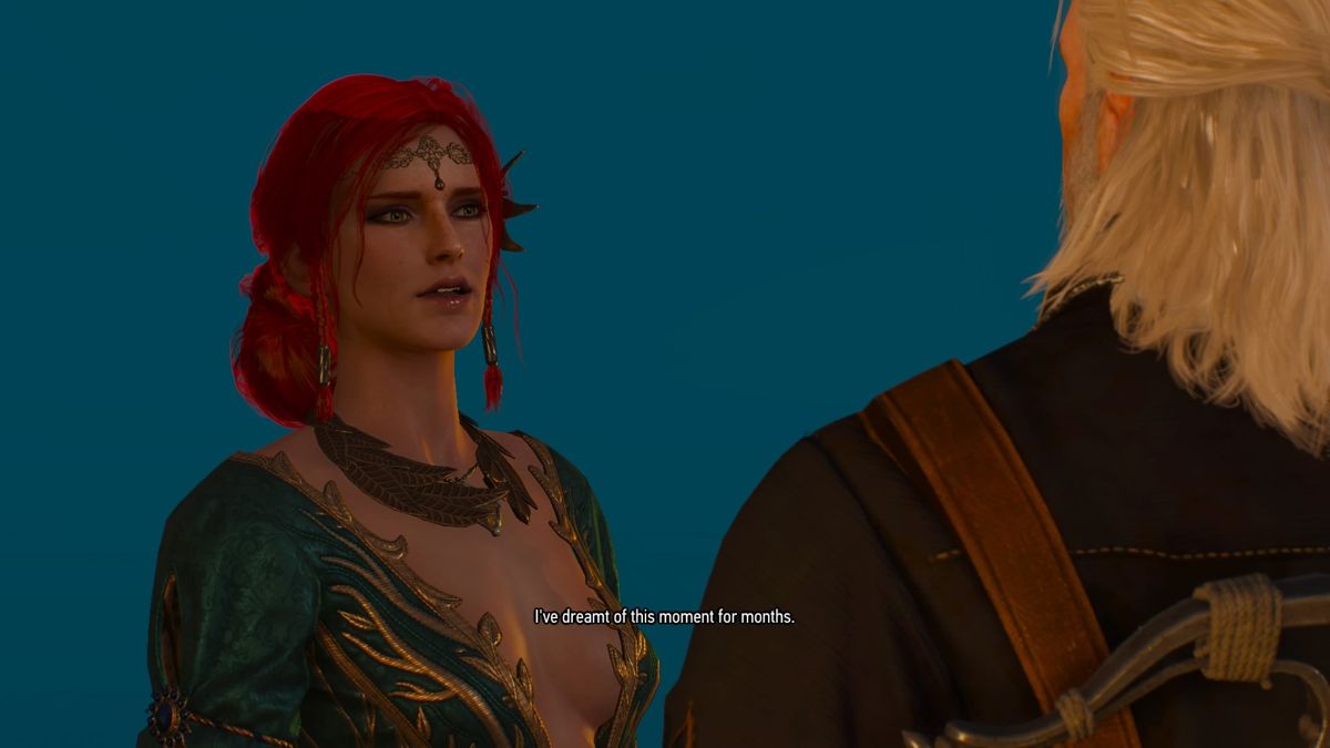 The Witcher 3: Wild Hunt - Alternative Look for Triss (PlayStation 4) screenshot: Dreams coming true