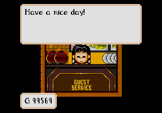 Legend of Wukong (Genesis) screenshot: Well-wishing from the girl at the inn