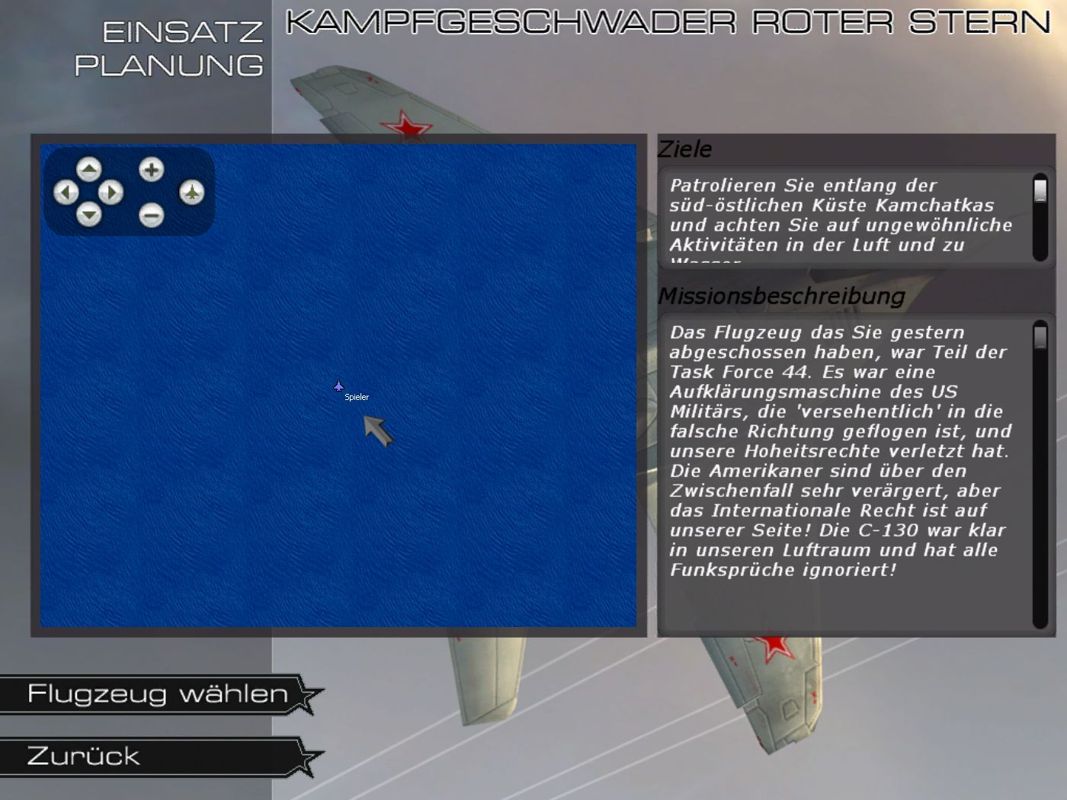 Red Jets (Windows) screenshot: Mission Briefing
