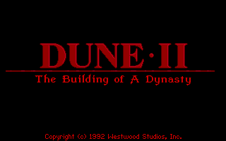 Dune II: The Building of a Dynasty (DOS) screenshot: Game title