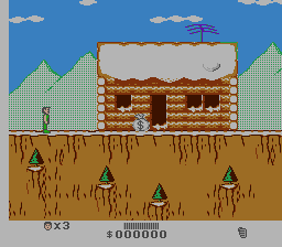 Cliffhanger (NES) screenshot: Starting out in the first level