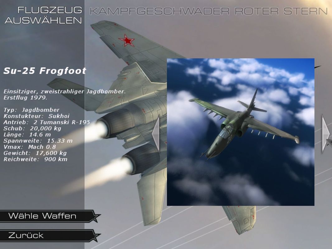 Red Jets (Windows) screenshot: Su-25 Frogfoot