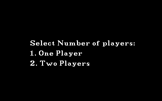 Pub Pool (DOS) screenshot: Number of players selection