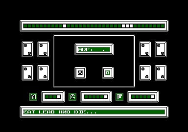 Infiltrator (Amstrad CPC) screenshot: Was it something I said? Incorrect selection.