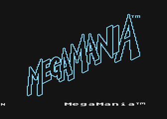 Megamania (Atari 8-bit) screenshot: Title screen