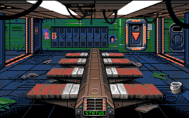 Wing Commander (Amiga) screenshot: Crew quarters