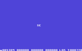 Bristles (Commodore 64) screenshot: I completed level 1. My secret message (in Italian) is "Se"
