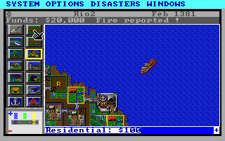 SimCity Graphics Set 1: Ancient Cities (DOS) screenshot: Ancient Asia - boat. (VGA)