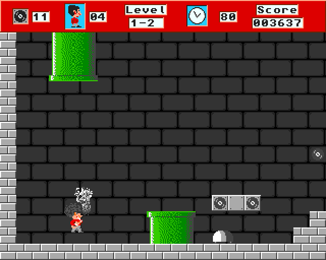 Super Bob Dylan (Amiga) screenshot: Level 1-2: underground level
