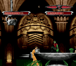Batman Forever (Genesis) screenshot: Robin is safe on this platform