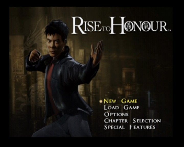 Jet Li: Rise to Honor (PlayStation 2) screenshot: Main menu