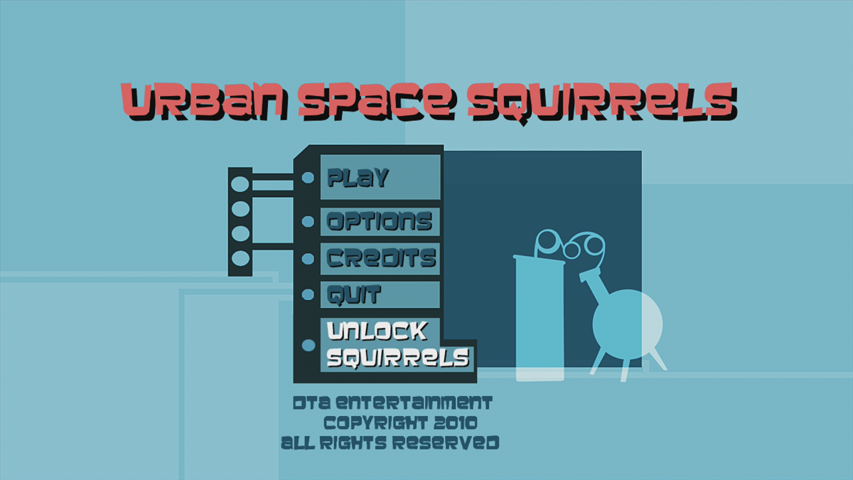 Urban Space Squirrels (Xbox 360) screenshot: Main menu (Trial version)