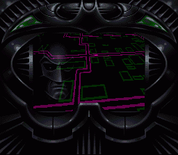 Batman Forever (SNES) screenshot: Mode 7 map