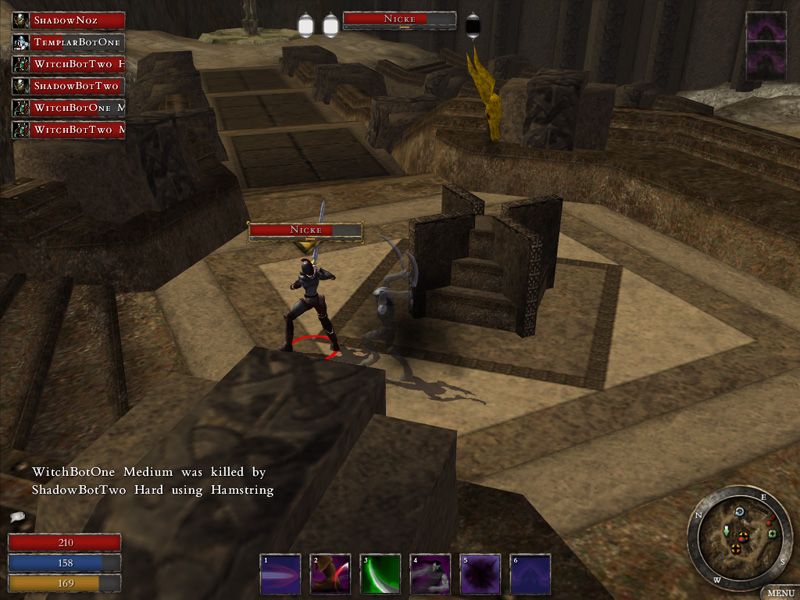 Dawnspire: Prelude (Windows) screenshot: A Shadowblade backstabs a Templar