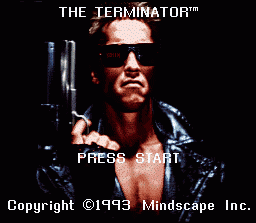 The Terminator (SNES) screenshot: Title Screen