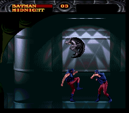 Batman Forever (SNES) screenshot: Don't get surrounded!