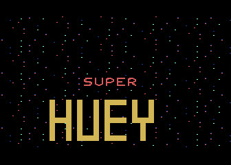 Super Huey UH-IX (Atari 8-bit) screenshot: Title screen