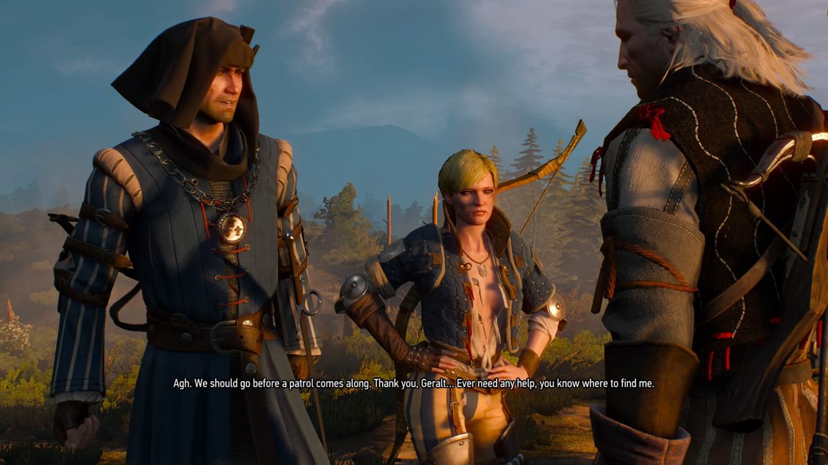The Witcher 3: Wild Hunt (PlayStation 4) screenshot: Helping Vernon Roche rescue his apprentice