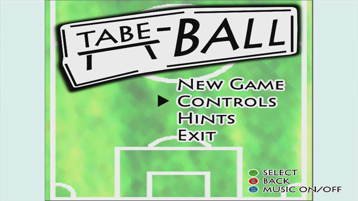 Tabe-Ball (Xbox 360) screenshot: Main menu (Trial version)