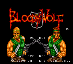 Bloody Wolf (TurboGrafx-16) screenshot: Title