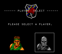 Bloody Wolf (TurboGrafx-16) screenshot: Character Selection