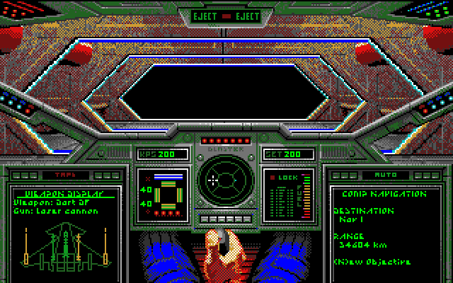 Wing Commander (Amiga) screenshot: ...and action!