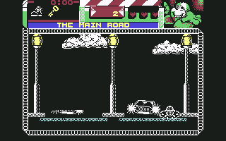 Seymour Goes to Hollywood (Commodore 64) screenshot: I lost a life.