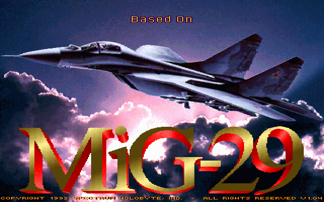 MiG-29: Deadly Adversary of Falcon 3.0 (DOS) screenshot: Title screen
