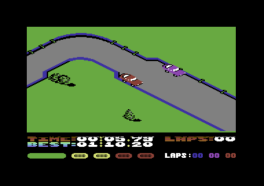 Fast Tracks: The Computer Slot Car Construction Kit (Commodore 64) screenshot: Using a wide line