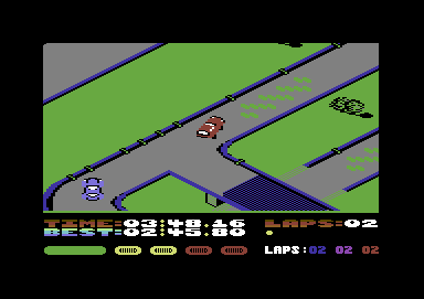 Fast Tracks: The Computer Slot Car Construction Kit (Commodore 64) screenshot: Two different ways to get here