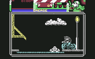 Seymour Goes to Hollywood (Commodore 64) screenshot: On the set of Grease
