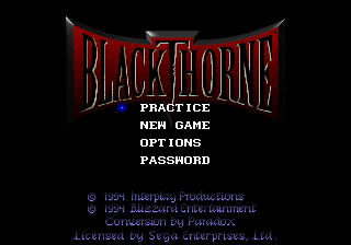 Blackthorne (SEGA 32X) screenshot: Title Screen