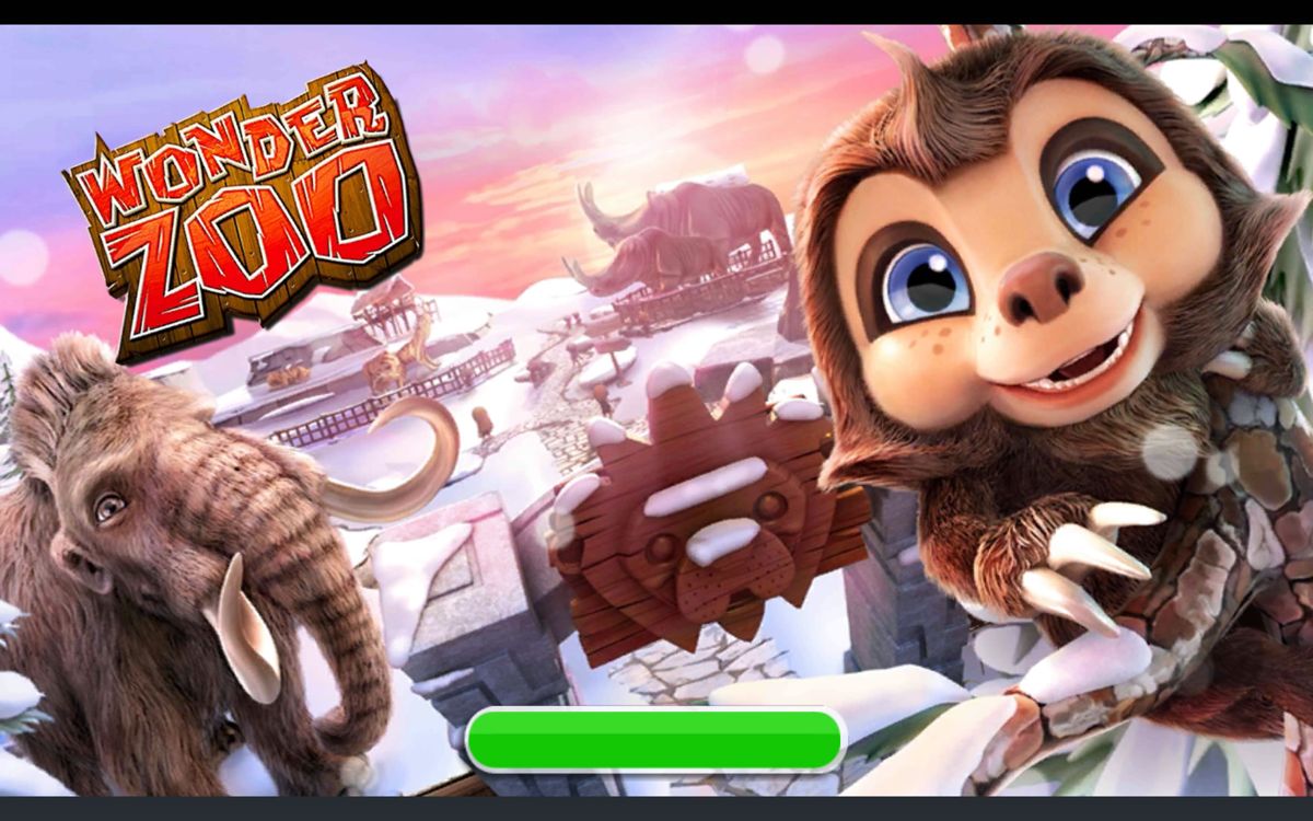 Wonder Zoo: Animal & Dinosaur Rescue (Android) screenshot: Loading and title screen