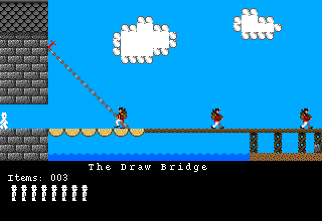 Willy's Weirdy Nightmare (Amiga) screenshot: The Draw Bridge