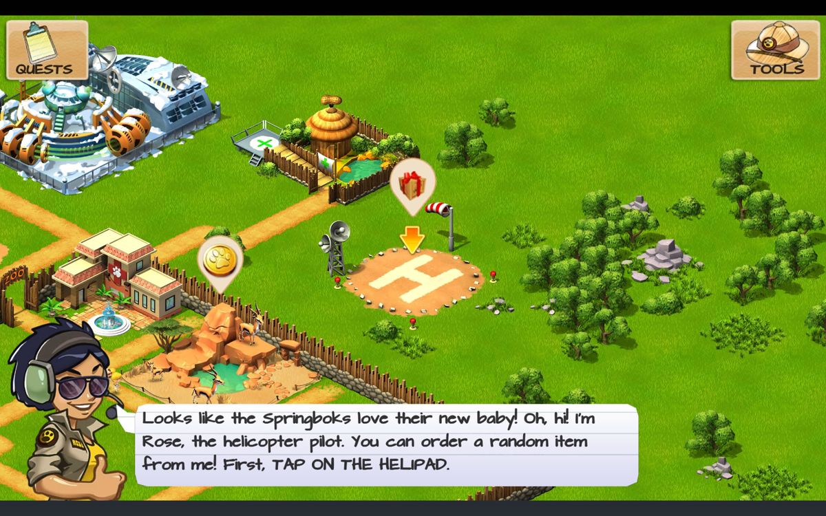 Screenshot of Wonder Zoo: Animal & Dinosaur Rescue (Android, 2012) -  MobyGames