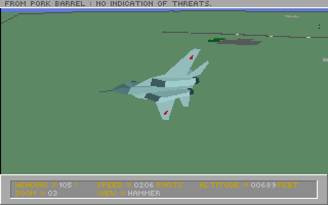 MiG-29: Deadly Adversary of Falcon 3.0 (DOS) screenshot: External view