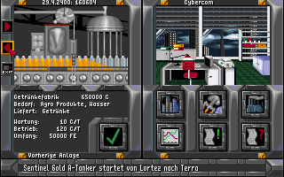 Dynatech (DOS) screenshot: You can also manufacture sodas