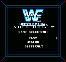 WWF Wrestlemania: Steel Cage Challenge (NES) screenshot: Difficulty level