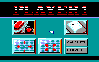 Sliders (Amstrad CPC) screenshot: Main menu