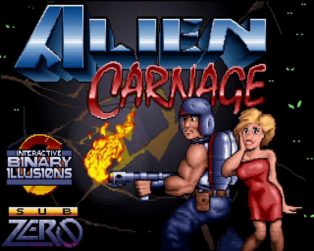 Alien Carnage (Windows) screenshot: Title screen