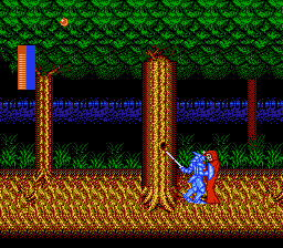 Castle of Dragon (NES) screenshot: A wraith in the forest