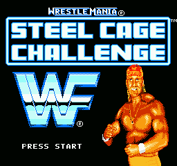 WWF Wrestlemania: Steel Cage Challenge (NES) screenshot: Title screen