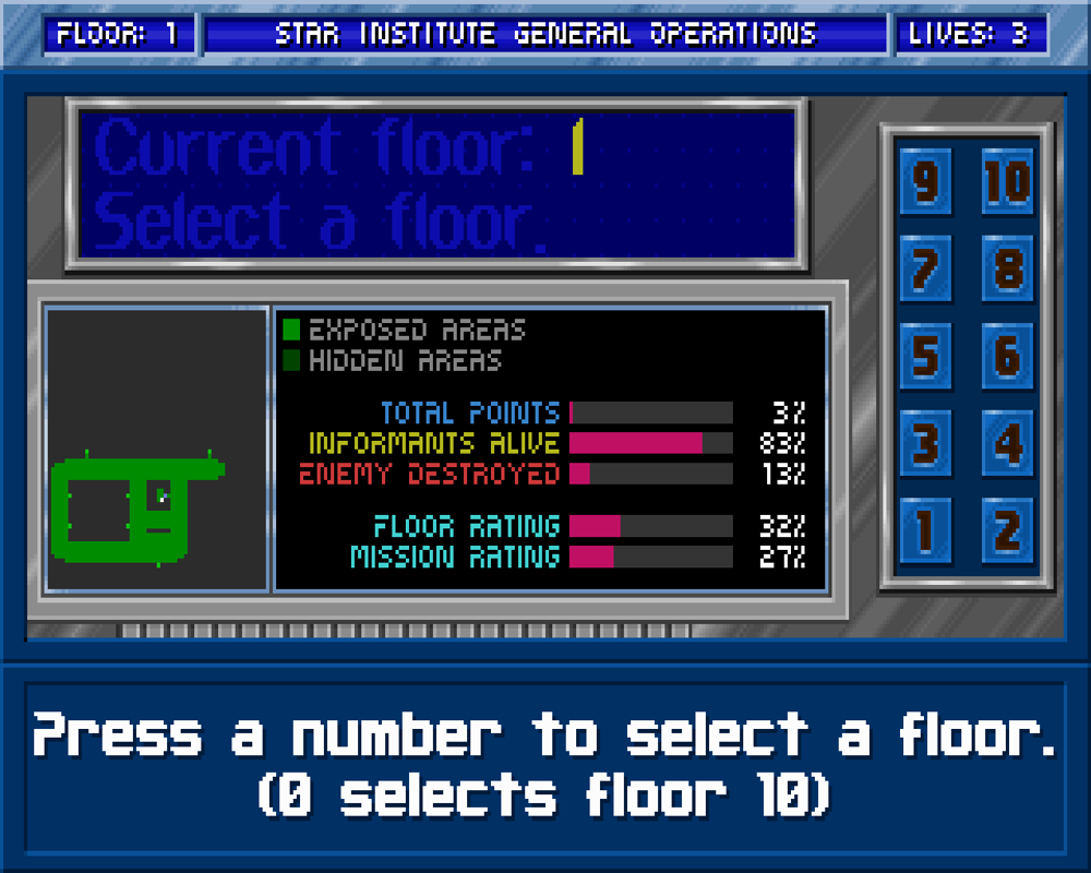 Blake Stone: Aliens of Gold (Windows) screenshot: This is the elevator to another level but I don't have the red card