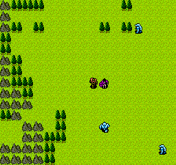 Dragons of Flame (NES) screenshot: On the global map