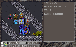 Unlimited Adventures (DOS) screenshot: A combat we made in the editor.