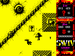 S.W.I.V. (ZX Spectrum) screenshot: Watch out for guided missile on the right