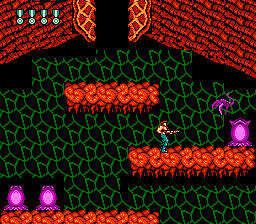 Super Contra (NES) screenshot: Deadly plants