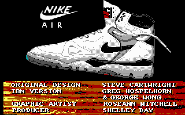 Fast Break (DOS) screenshot: Credits (EGA)