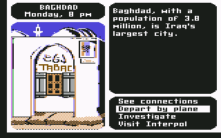 Where in the World Is Carmen Sandiego? (Commodore 64) screenshot: Iraq.