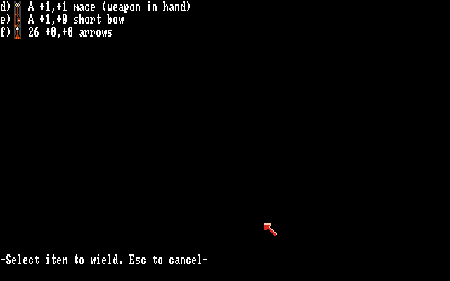 Screenshot of Rogue (Amiga, 1980) - MobyGames